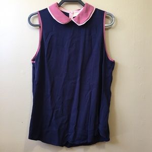 Sleeveless Modcloth collared blouse